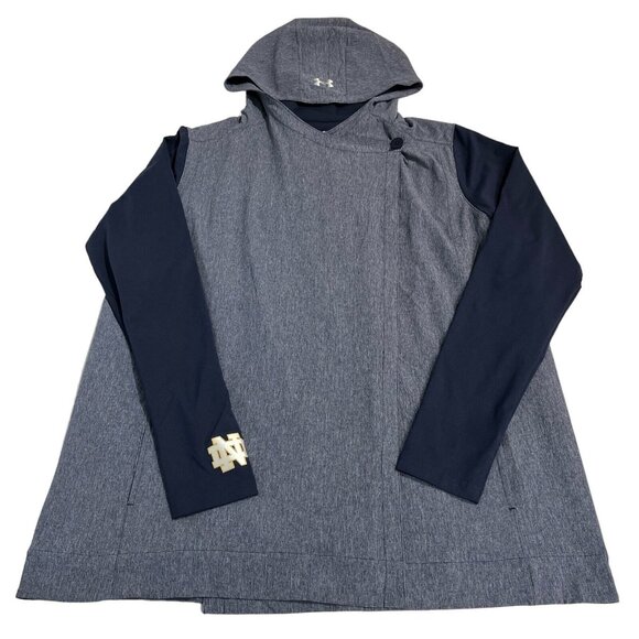 Under Armour Jacket‎ Womens XL Notre Dame Transit Wrap Athletic Hoodie Football - Picture 1 of 11
